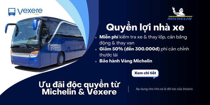 Chương trình ưu đãi từ Michelin & Vexere