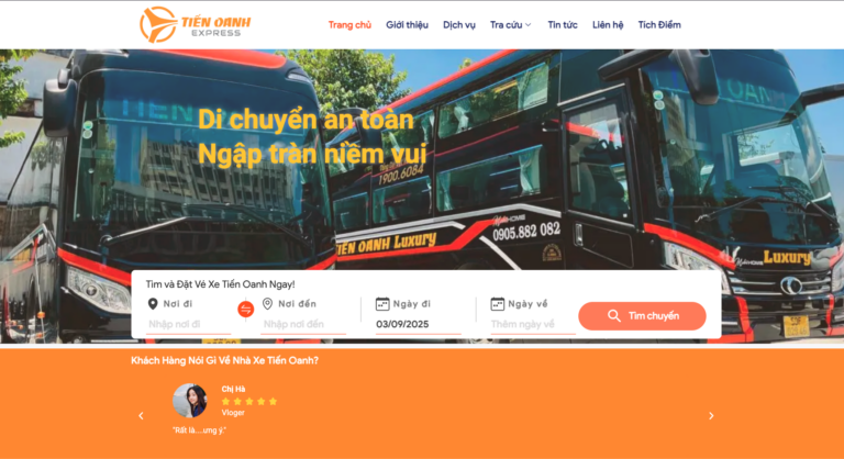 Website xe Tiến Oanh
