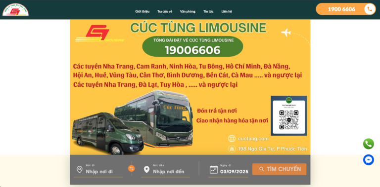 Wesbite xe Cúc Tùng Nha Trang